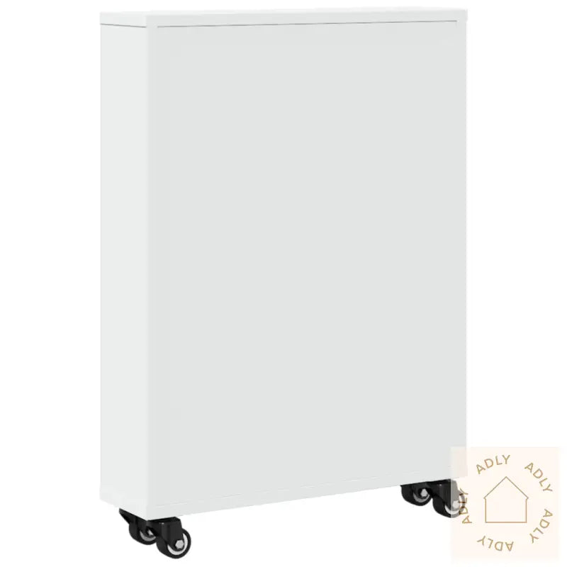 Smal Oppbevaringsvogn Hvit 48X13X68 Cm Konstruert Tre