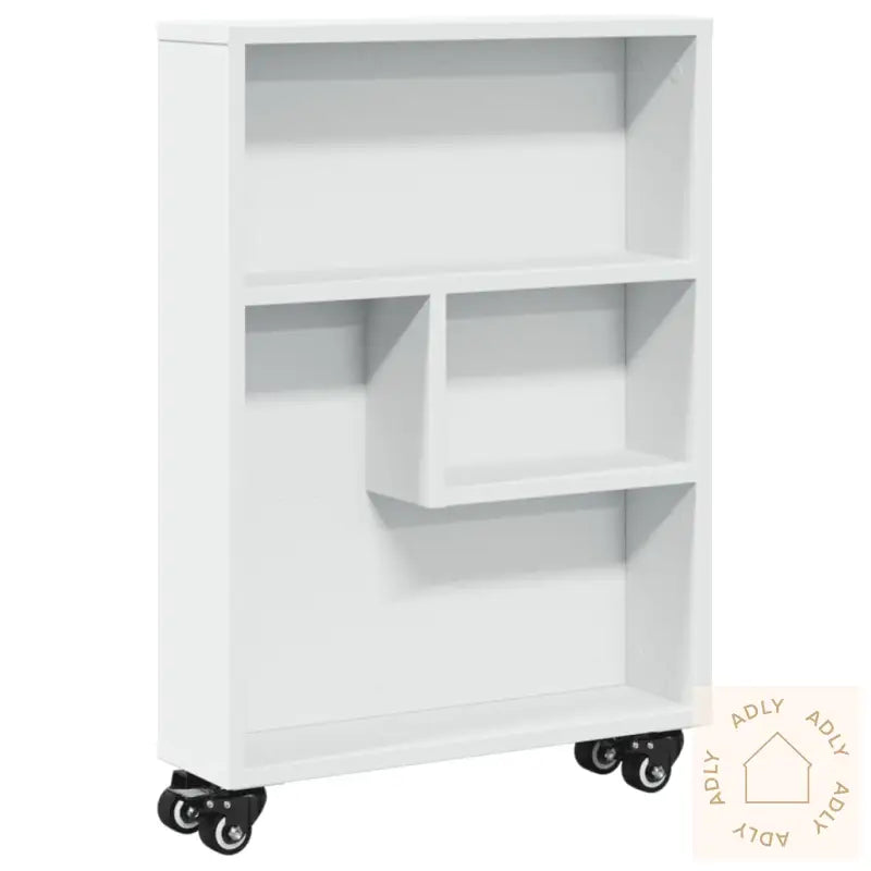 Smal Oppbevaringsvogn Hvit 48X13X68 Cm Konstruert Tre