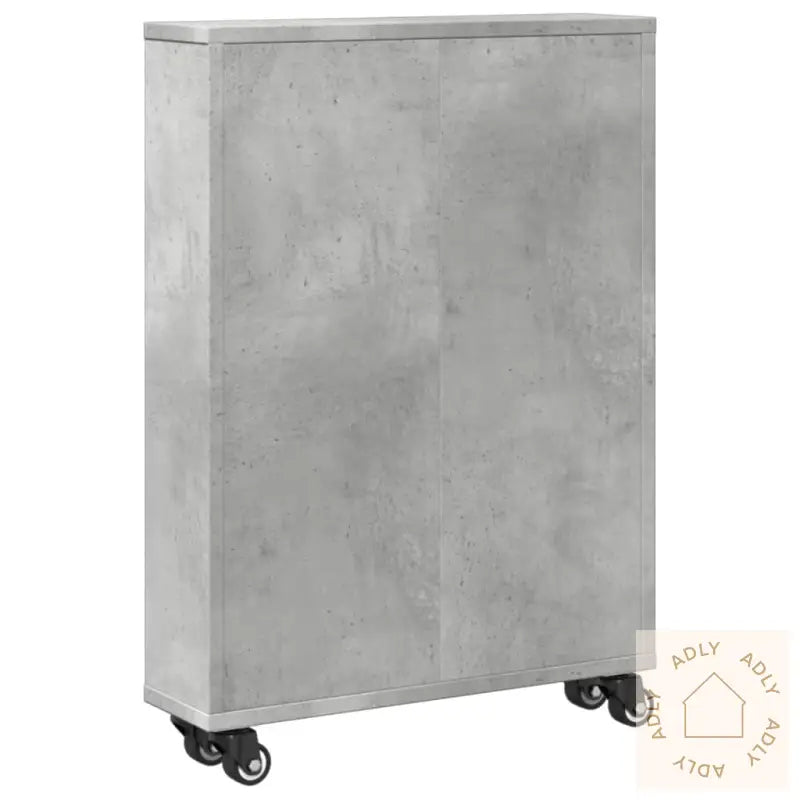 Smal Oppbevaringsvogn Betonggrå 48X13X68 Cm Konstruert Tre