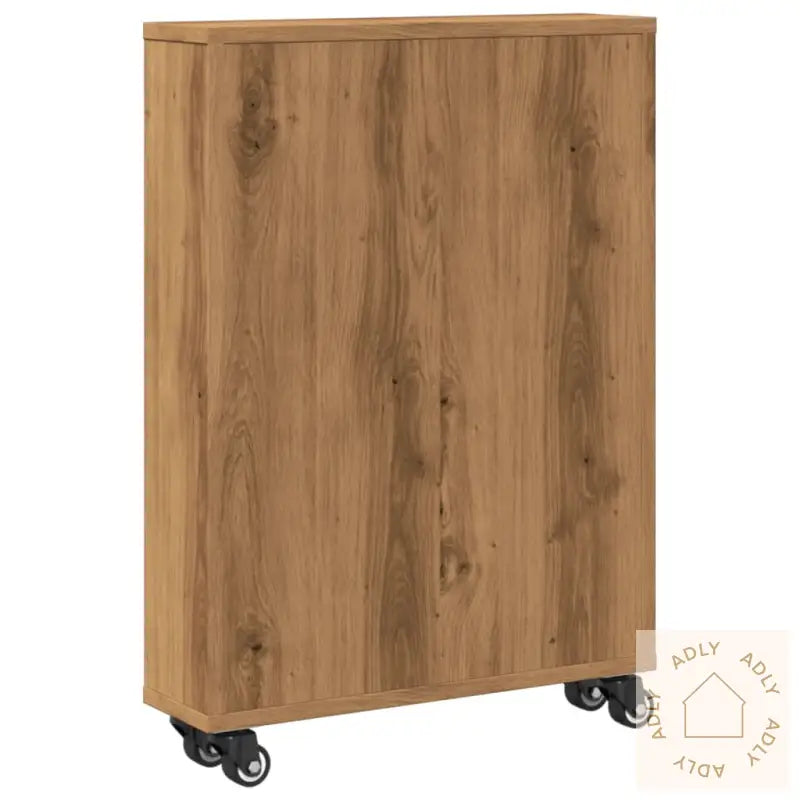Smal Oppbevaringsvogn Artisan Eik 48X13X68 Cm Konstruert Tre