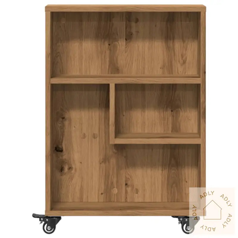 Smal Oppbevaringsvogn Artisan Eik 48X13X68 Cm Konstruert Tre