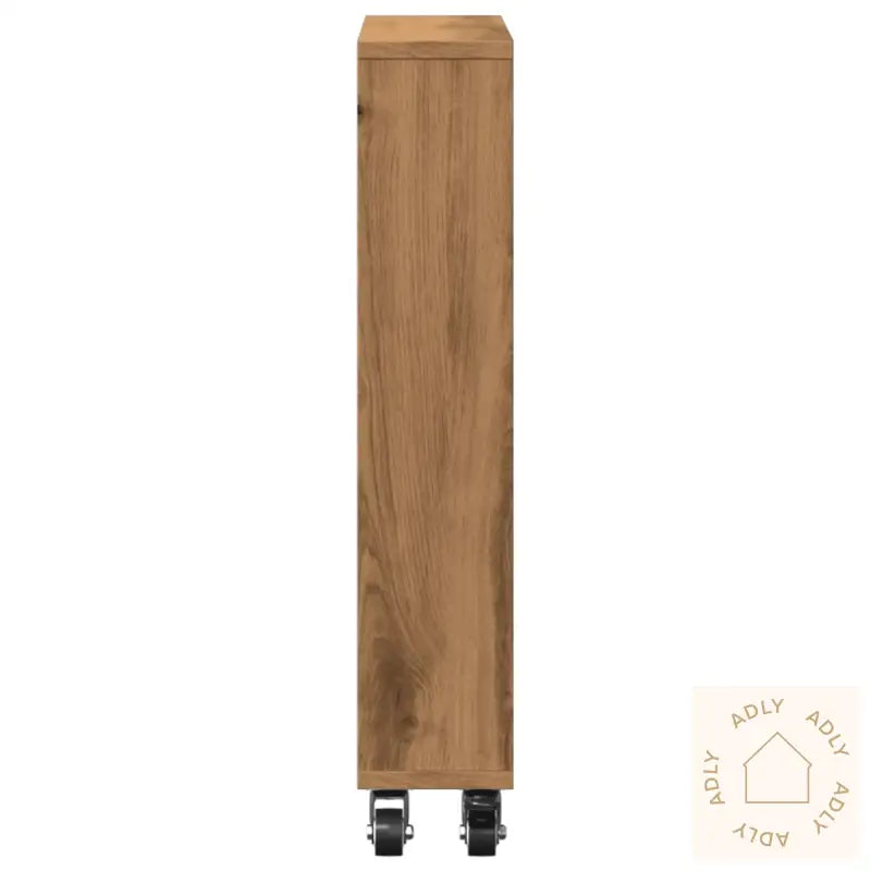 Smal Oppbevaringsvogn Artisan Eik 48X13X68 Cm Konstruert Tre