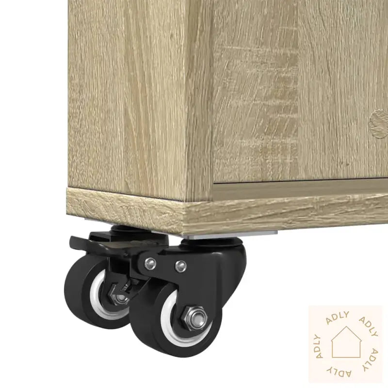 Smal Oppbevaringsvogn Sonoma Eik 48X13X68 Cm Konstruert Tre