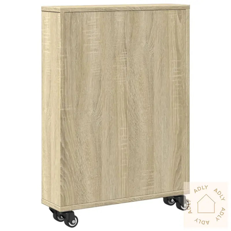 Smal Oppbevaringsvogn Sonoma Eik 48X13X68 Cm Konstruert Tre