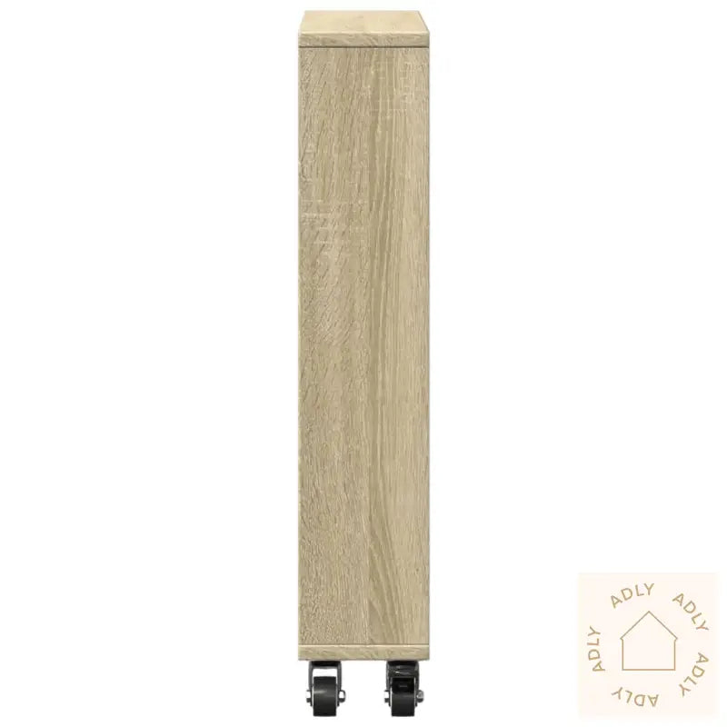 Smal Oppbevaringsvogn Sonoma Eik 48X13X68 Cm Konstruert Tre