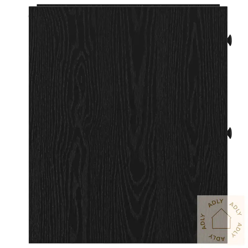 Smalt Badskap Med Hjul Svart Eik Konstruert Tre