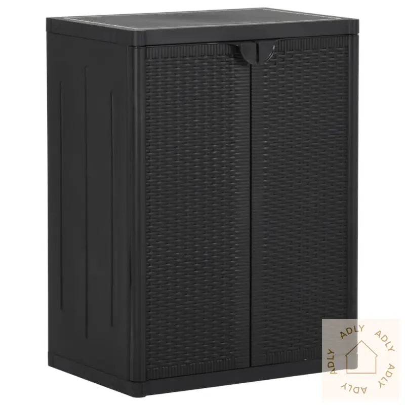 Oppbevaringsskap For Hage 65X45X88 Cm Pp Svart Rotting