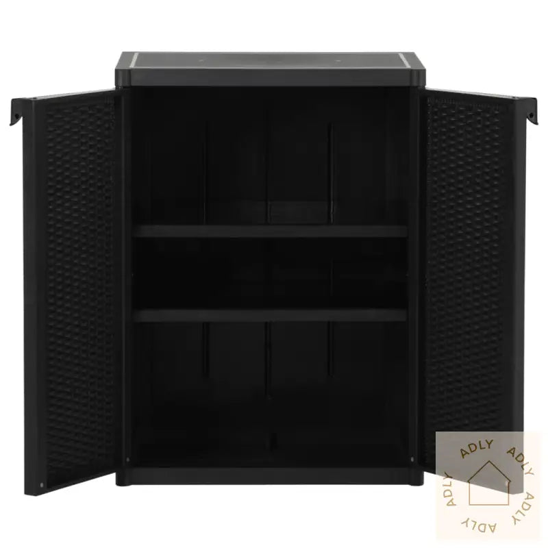 Oppbevaringsskap For Hage 65X45X88 Cm Pp Svart Rotting