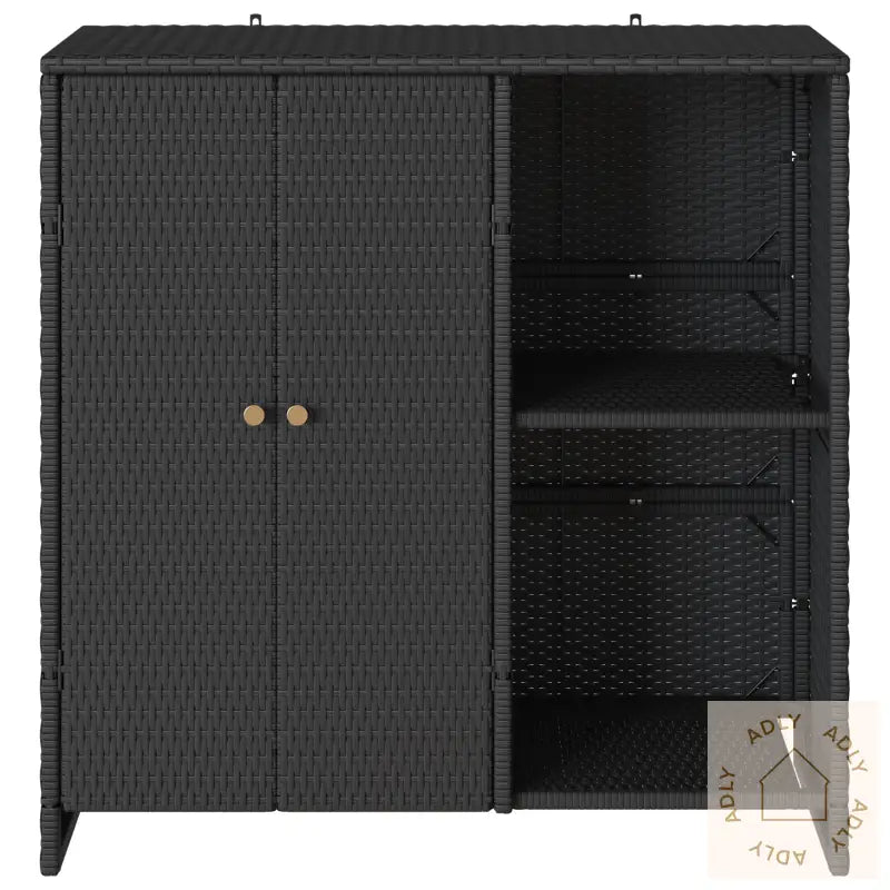 Lagringsskap Svart 100X36X102 Cm Rottinng