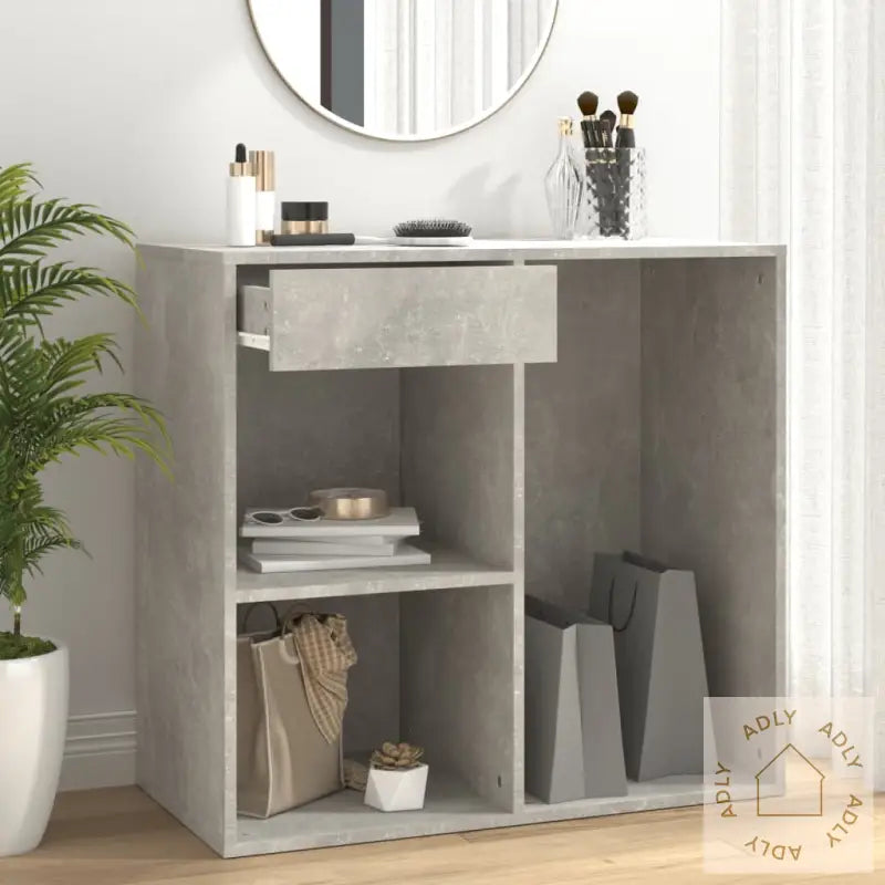 Sminkeskap Betonggrå 80X40X75 Cm Konstruert Tre