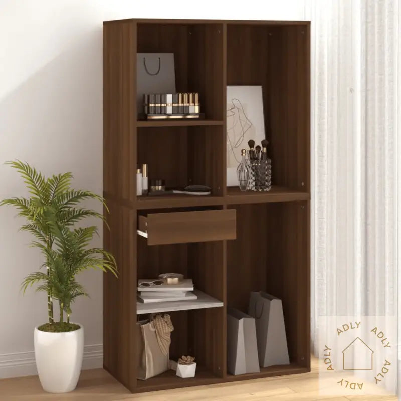 Sminkeskap Brun Eik 80X40X75 Cm Konstruert Tre