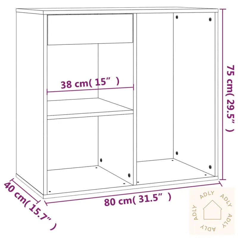 Sminkeskap Hvit 80X40X75 Cm Konstruert Tre