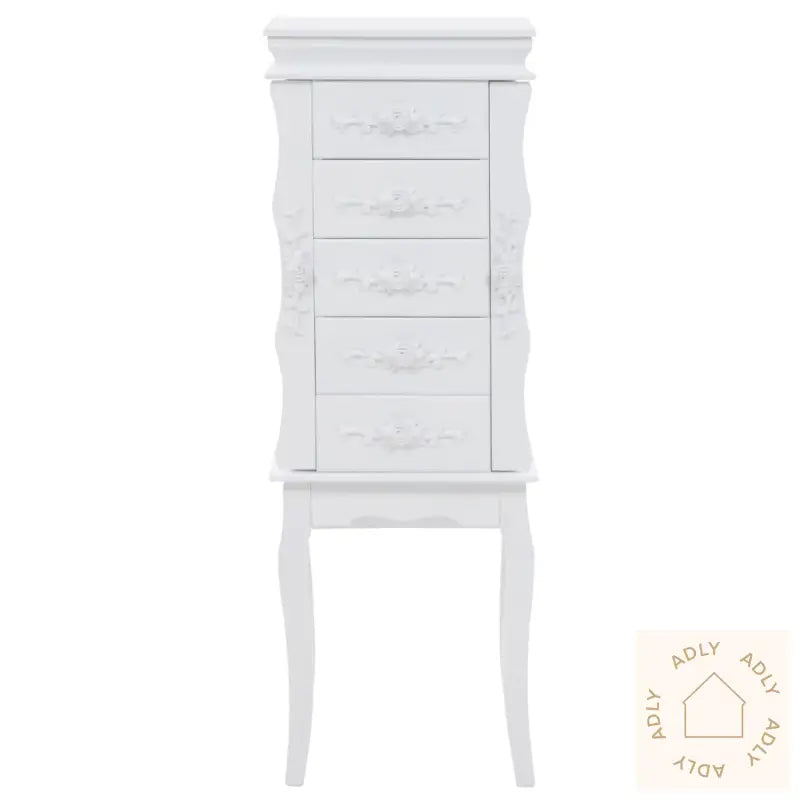 Frittstående Smykkeskap Hvit