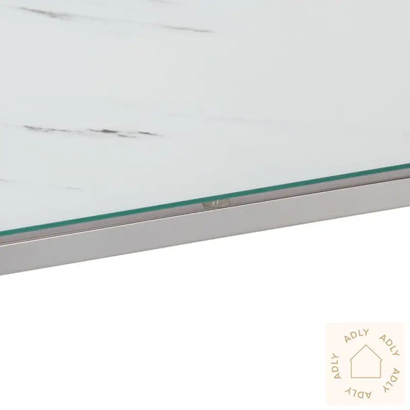 Konsollbord Sølv Rustfritt Stål Og Herdet Glass
