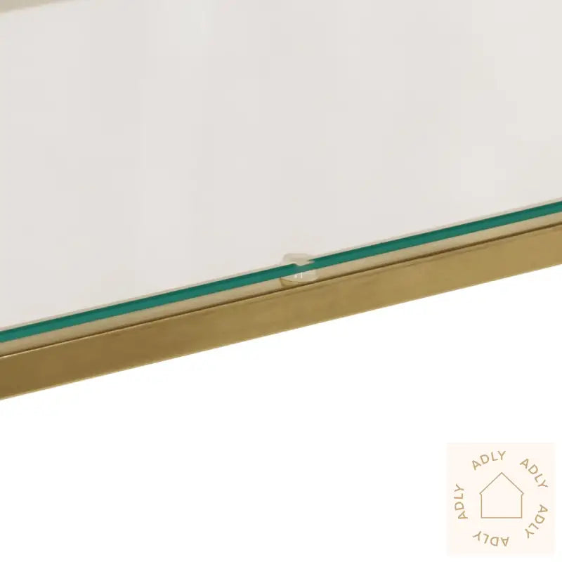 Konsollbord Gull Rustfritt Stål Og Herdet Glass