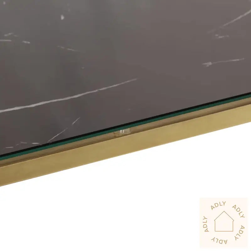 Konsollbord Gull Rustfritt Stål Og Herdet Glass