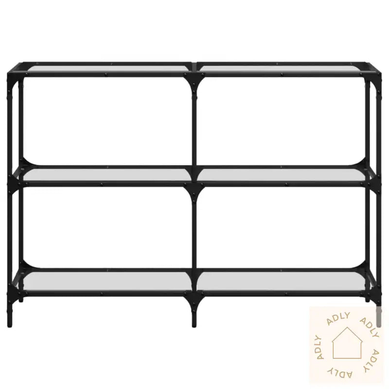 Konsollbord Med Gjennomsiktig Glassplate 118,5X30X81 Cm Stål