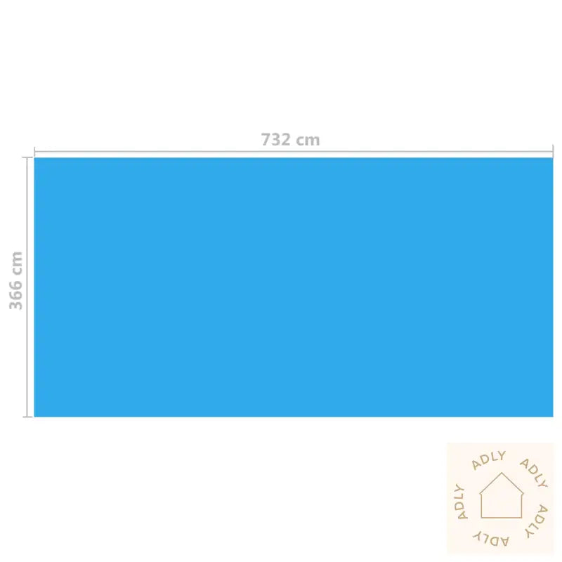 Rektangulær Bassengduk 732 X 366 Cm Pe Blå