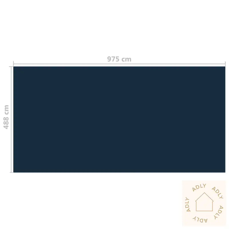 Flytende Solarduk Til Basseng Pe 975X488 Cm Svart Og Blå
