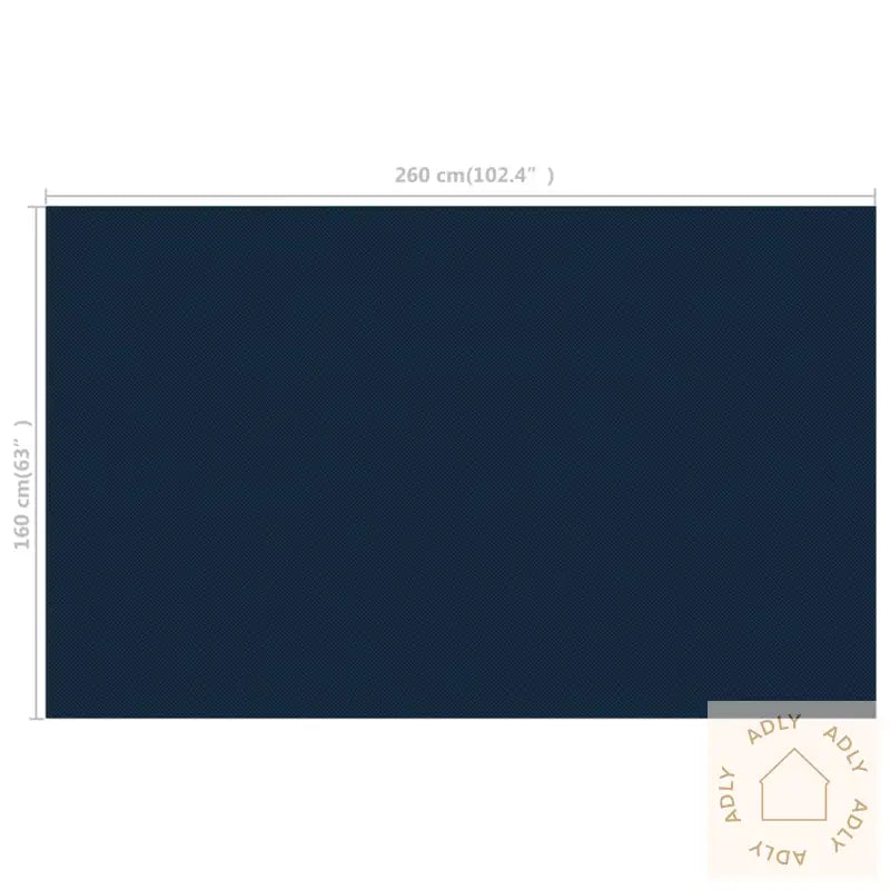 Flytende Solarduk Til Basseng Pe 260X160 Cm Svart Og Blå