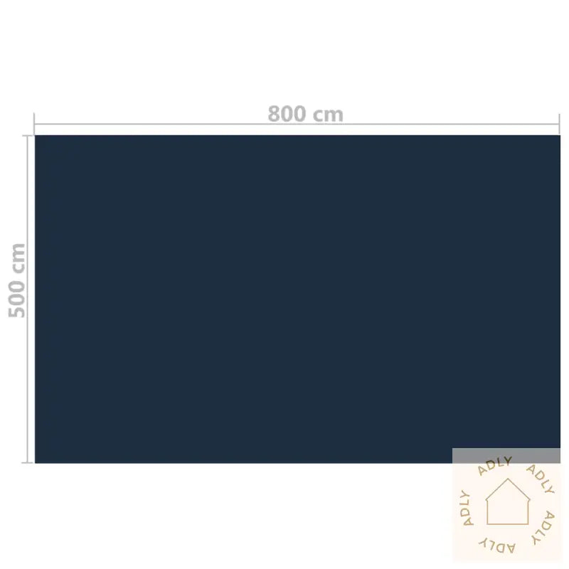 Flytende Solarduk Til Basseng Pe 800X500 Cm Svart Og Blå