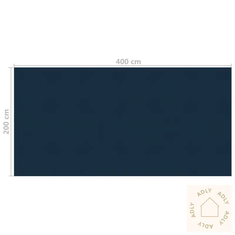 Flytende Solarduk Til Basseng Pe 400X200 Cm Svart Og Blå