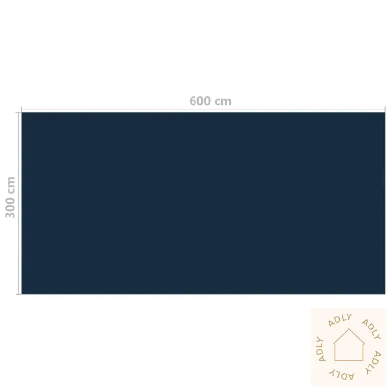 Flytende Solarduk Til Basseng Pe 600X300 Cm Svart Og Blå