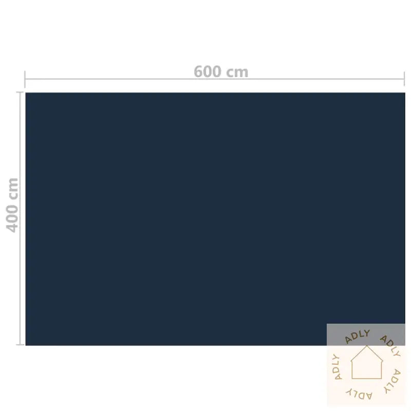 Flytende Solarduk Til Basseng Pe 600X400 Cm Svart Og Blå