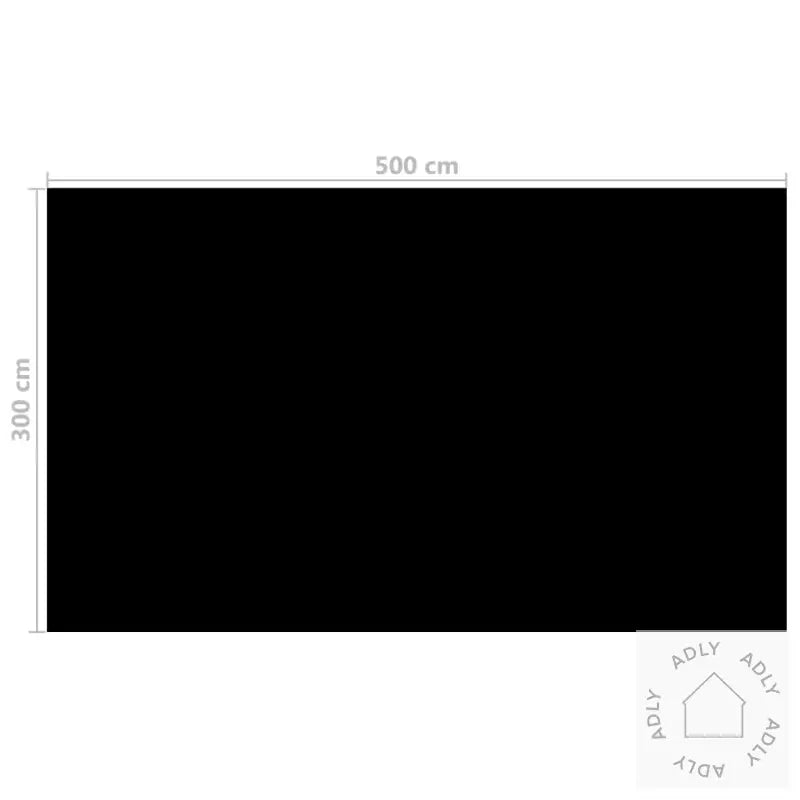 Bassengtrekk Rektangulært 500X300 Cm Pe Svart