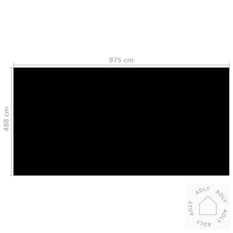 Bassengtrekk Svart 975X488 Cm Pe