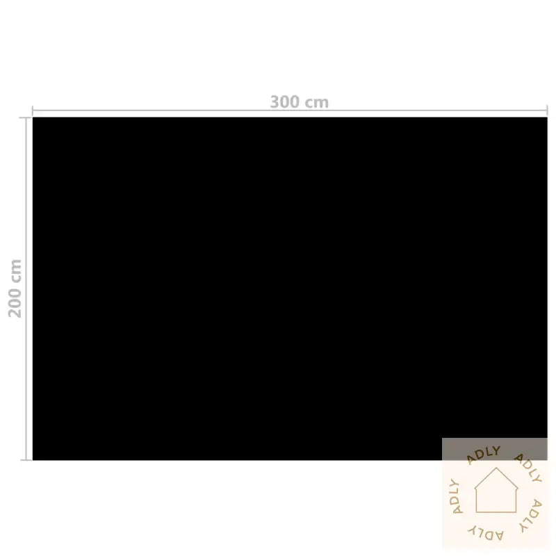 Bassengtrekk Svart 300X200 Cm Pe