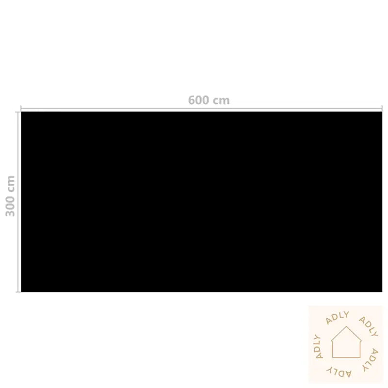 Bassengtrekk Svart 600X300 Cm Pe