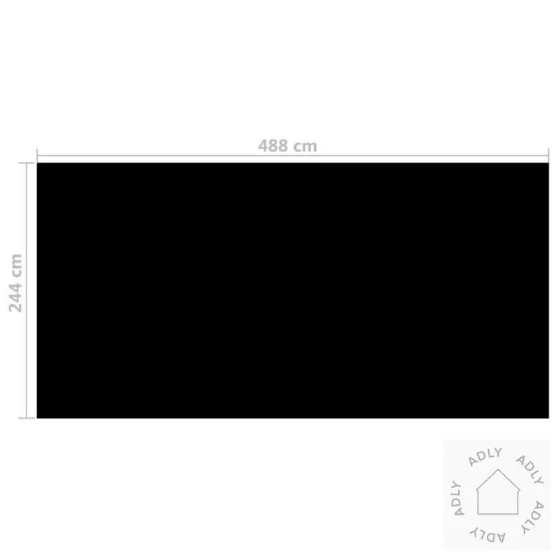 Bassengtrekk Svart 488X244 Cm Pe