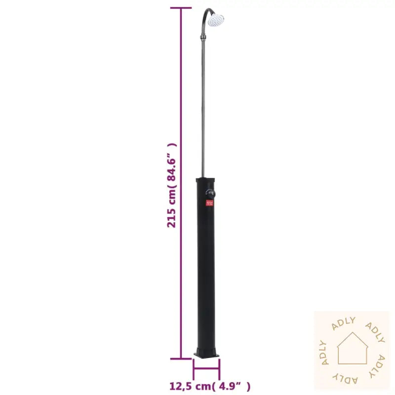 Soloppvarmet Hagedusj Svart 215 Cm 8 L