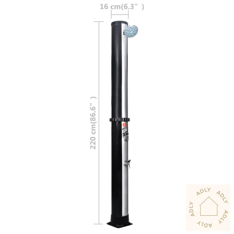 Utendørs Soldrevet Dusj Med Dusjhode Og Kran 40 L