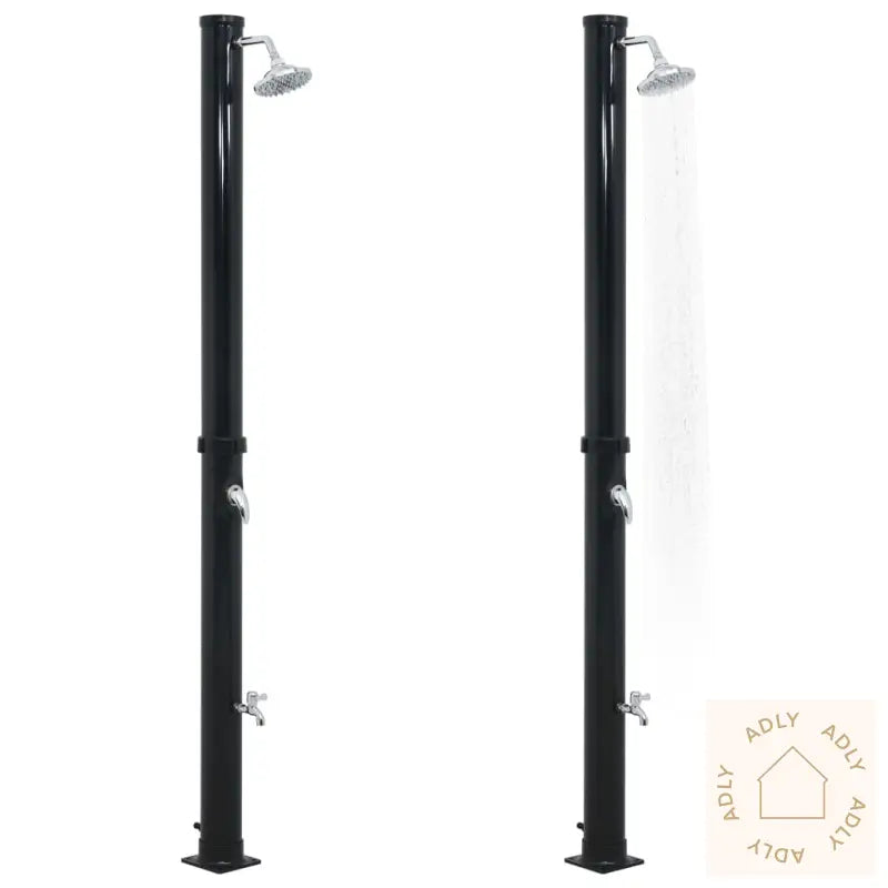 Soloppvarmet Dusj Svart 220 Cm 20 L