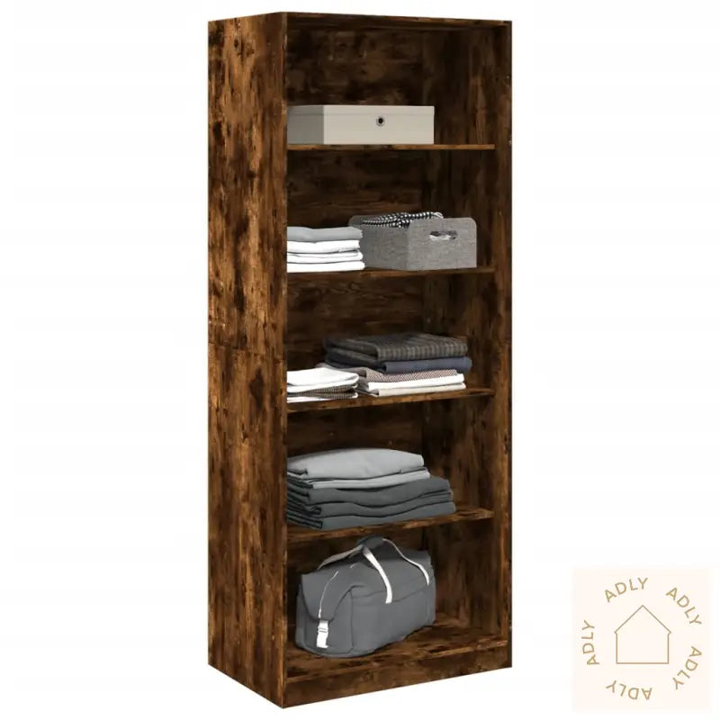 Garderobe Røkt Eik 80X50X200 Cm Konstruert Tre