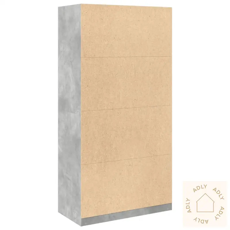 Garderobeskap Betonggrå 100X50X200 Cm Sponplate