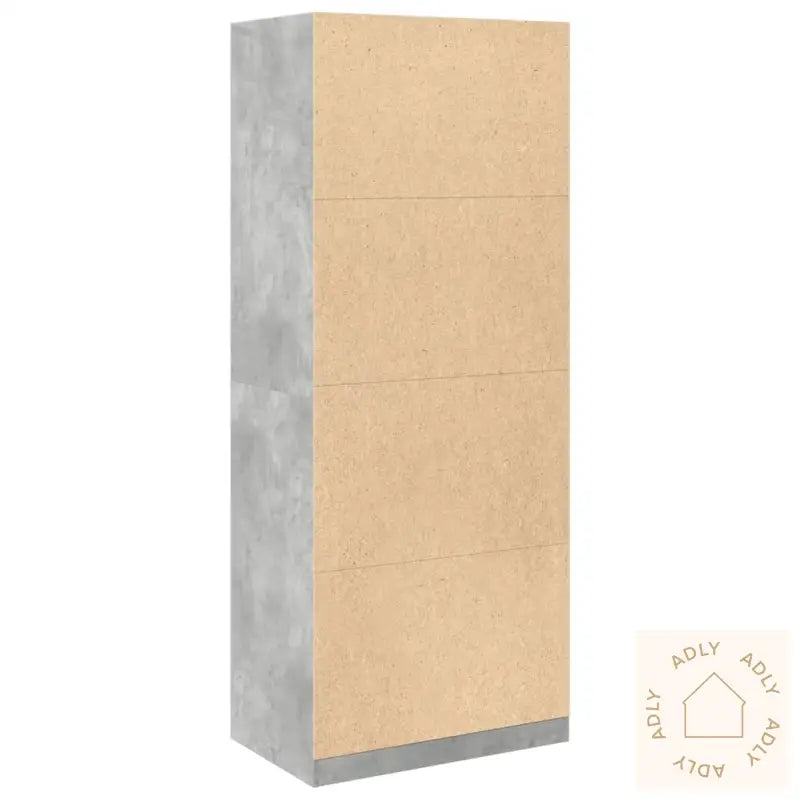 Garderobe Betonggrå 80X50X200 Cm Konstruert Tre