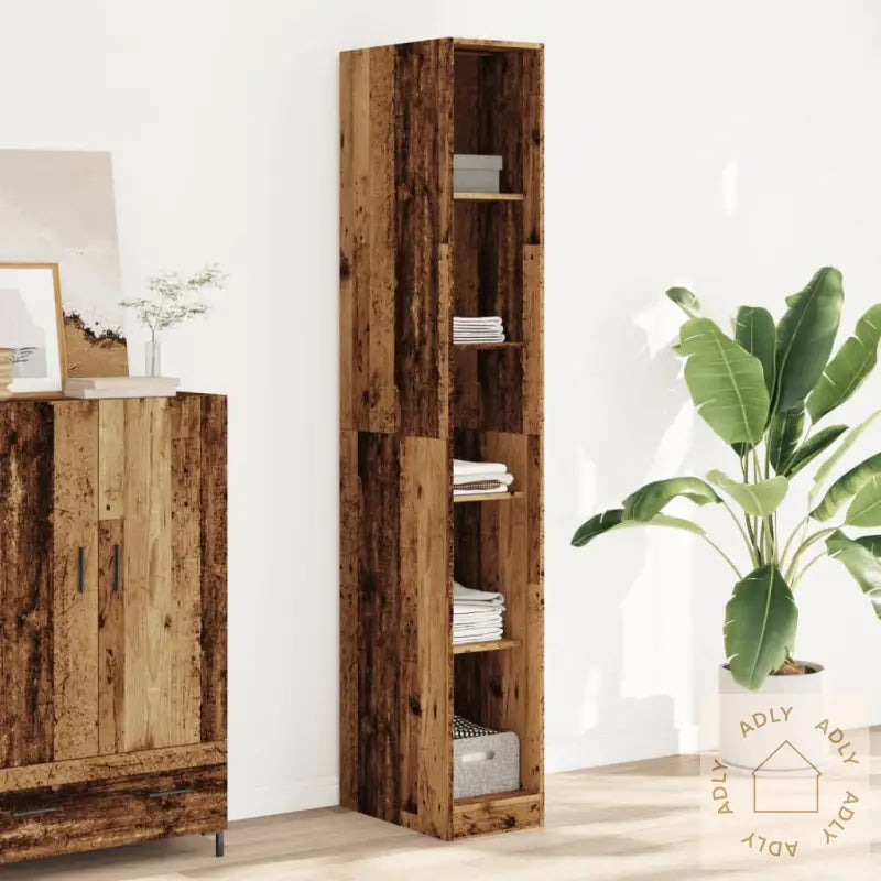 Garderobe Gammelt Tre 30X50X200 Cm Konstruert Tre