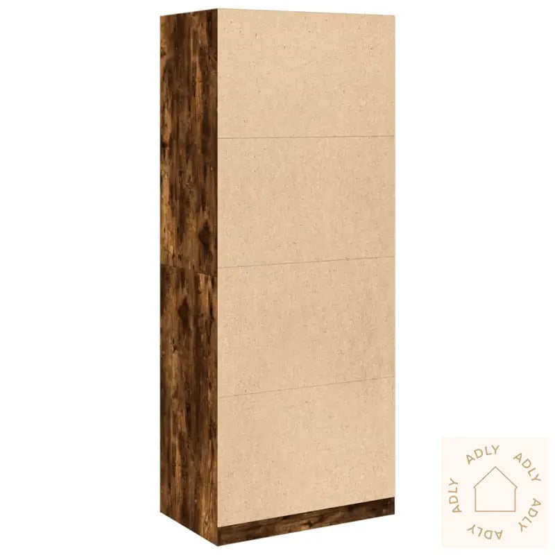 Garderobe Røkt Eik 80X50X200 Cm Konstruert Tre