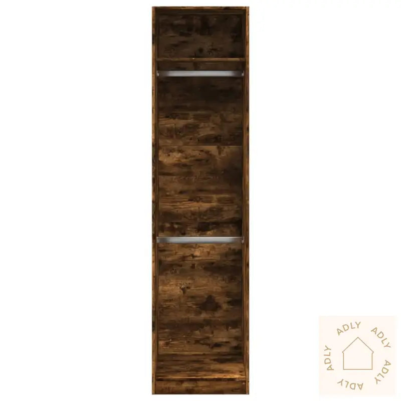 Garderobe Røkt Eik 50X50X200 Cm Konstruert Tre