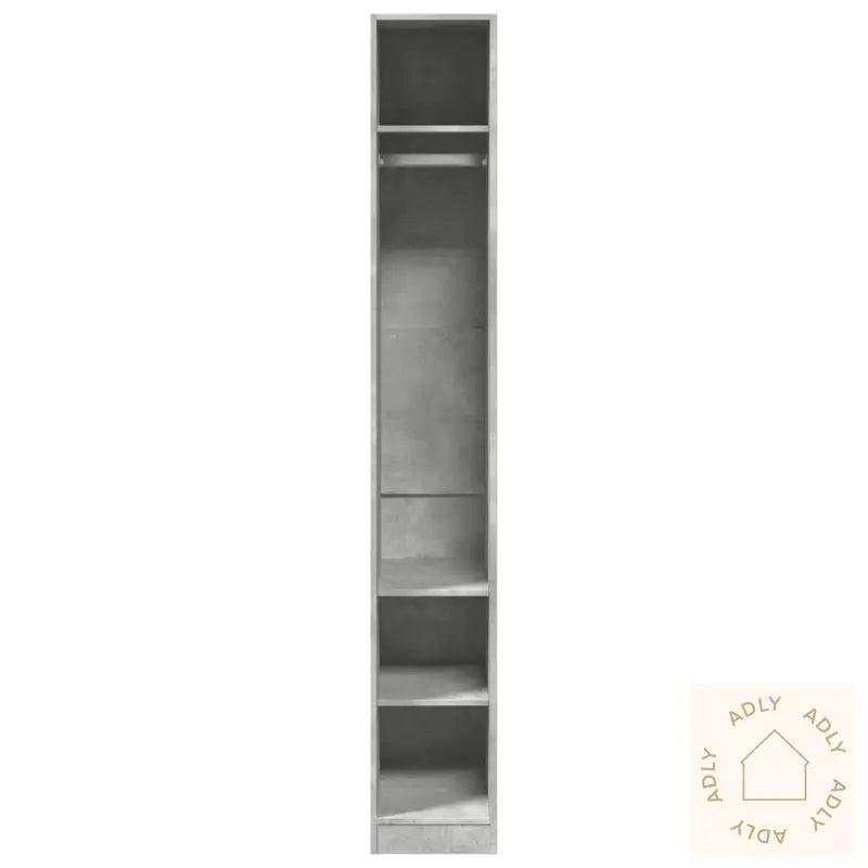 Garderobe Betonggrå 30X50X200 Cm Konstruert Tre