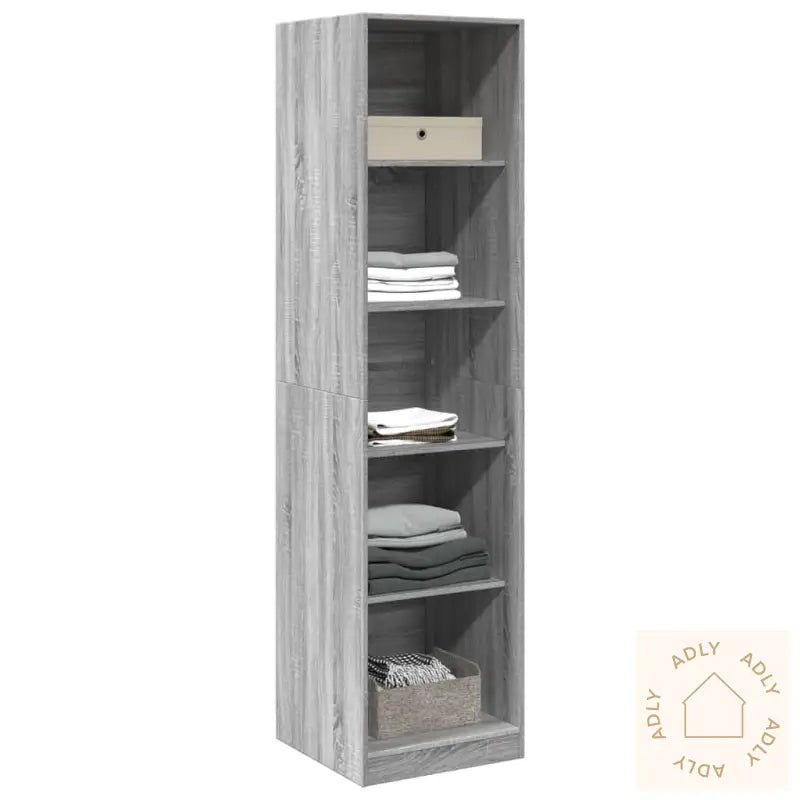 Garderobe Grå Sonoma 50X50X200 Cm Konstruert Tre
