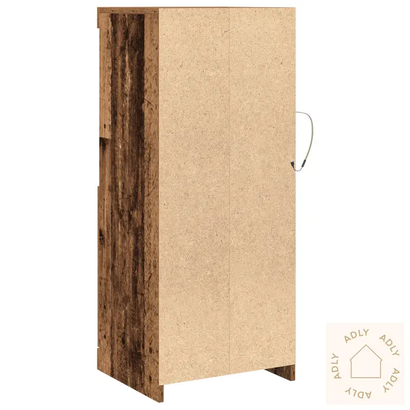 Sideboard Med Led Lys I Gammel Tre 41X37X100 Cm