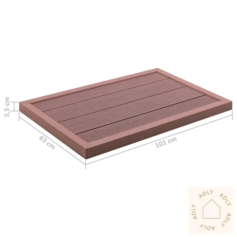 Gulvelement For Soldusj Brun 101X63X5,5 Cm Wpc