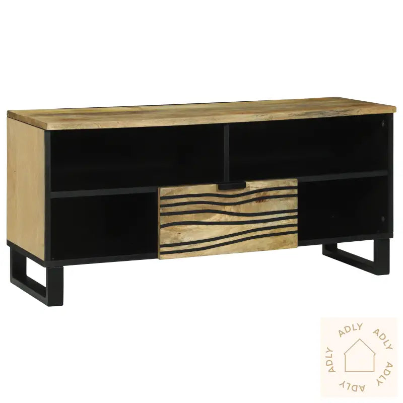 Tv-Skap 100X33.5X46 Cm Solid Tre Mangotre