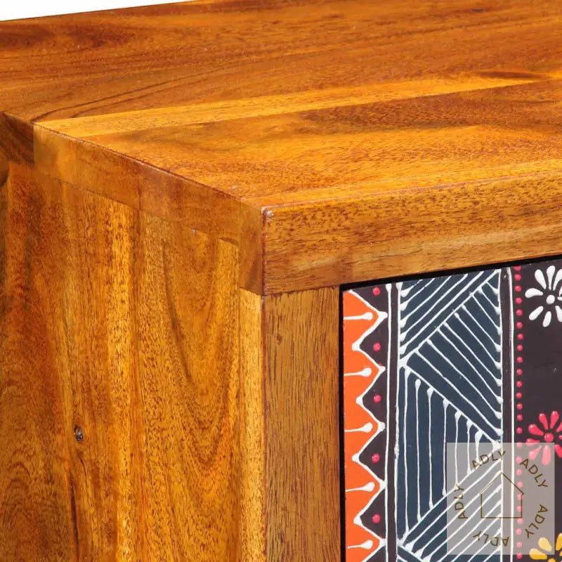 Side Cabinet 40X35X45 Cm Solid Wood Acacia