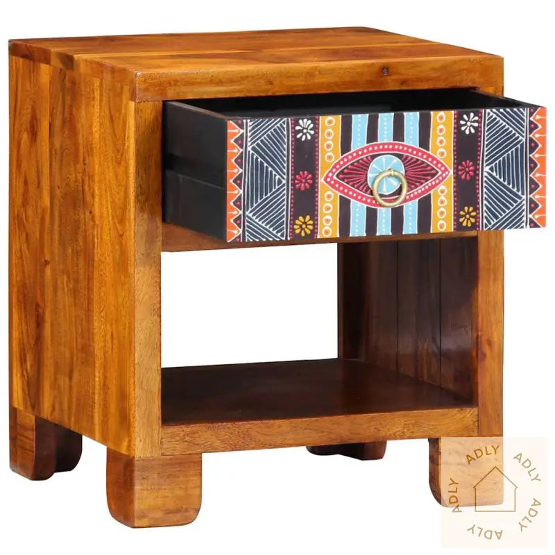 Side Cabinet 40X35X45 Cm Solid Wood Acacia