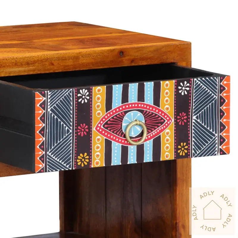 Side Cabinet 40X35X45 Cm Solid Wood Acacia